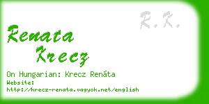 renata krecz business card